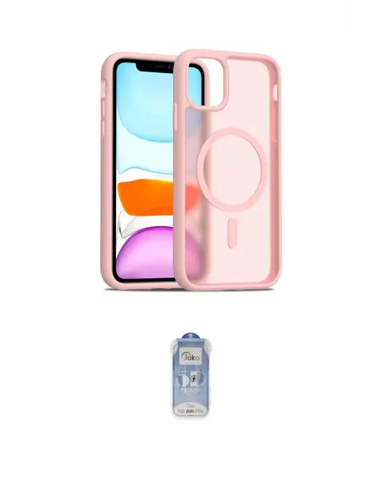 ieg™ iPhone 11 Kılıf Siluet Minimal Prime - Siyah Joko Magic 5D Cam