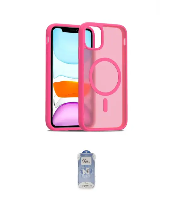 ieg™ iPhone 11 Kılıf Siluet Minimal Prime - Siyah Joko Magic 5D Cam