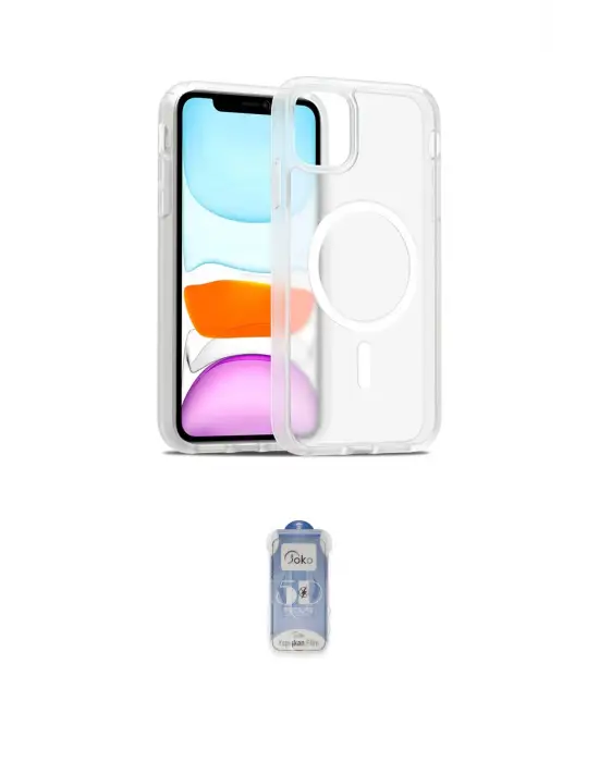 ieg™ iPhone 11 Kılıf Siluet Minimal Prime - Siyah Joko Magic 5D Cam