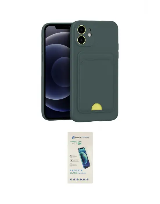 ieg™ iPhone 11 Kılıf Vadi Çizgi Prime - Şeffaf Pasifik Cam Ekran Koruyucu