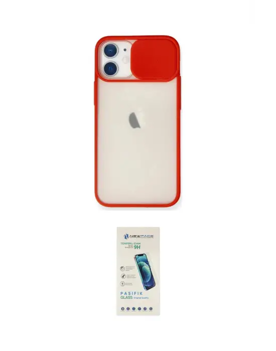 ieg™ iPhone 11 Kılıf Vadi Çizgi - Şeffaf Pasifik Cam Ekran Koruyucu