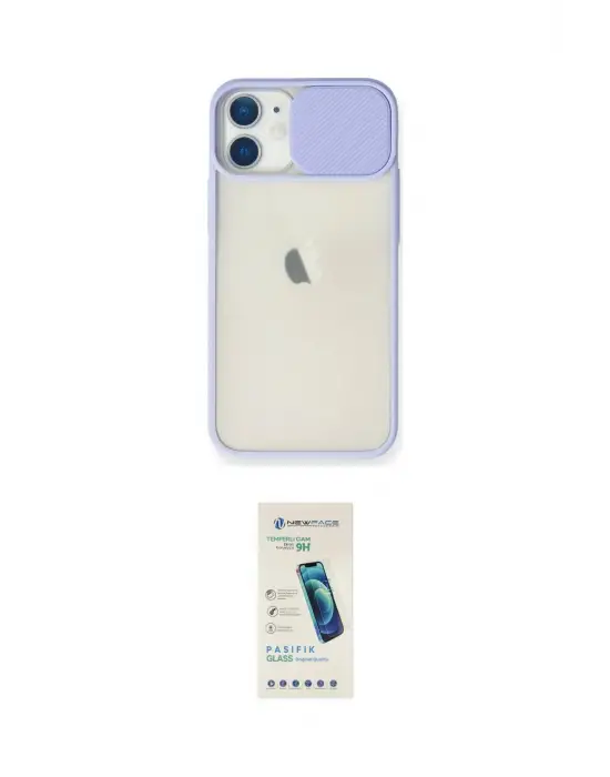 ieg™ iPhone 11 Kılıf Vadi Çizgi - Şeffaf Pasifik Cam Ekran Koruyucu