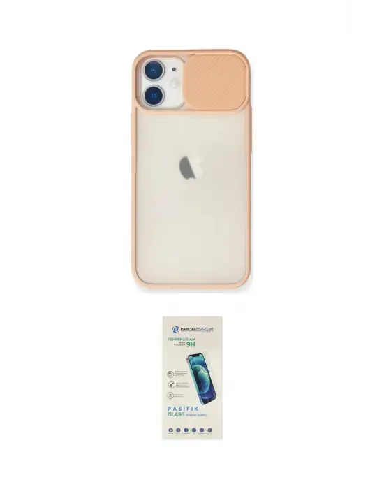 ieg™ iPhone 11 Kılıf Vadi Çizgi - Şeffaf Pasifik Cam Ekran Koruyucu