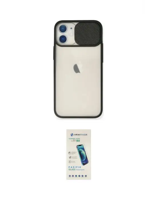ieg™ iPhone 11 Kılıf Vadi Çizgi - Şeffaf Pasifik Cam Ekran Koruyucu