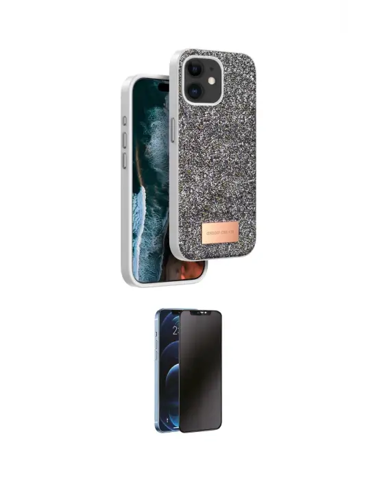 ieg™ iPhone 11 Kılıf Vadi Klasik Serisi - Siyah 3D Antistatik Hayalet Cam Ekran Koruyucu