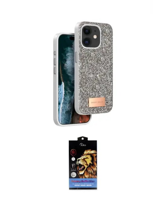 ieg™ iPhone 11 Kılıf Vadi Klasik Serisi - Siyah Buffer Hayalet Cam Ekran Koruyucu