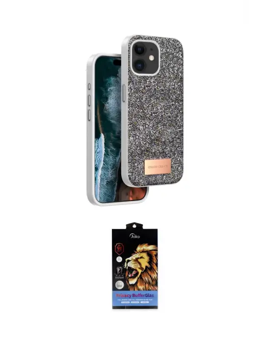 ieg™ iPhone 11 Kılıf Vadi Klasik Serisi - Siyah Buffer Hayalet Cam Ekran Koruyucu