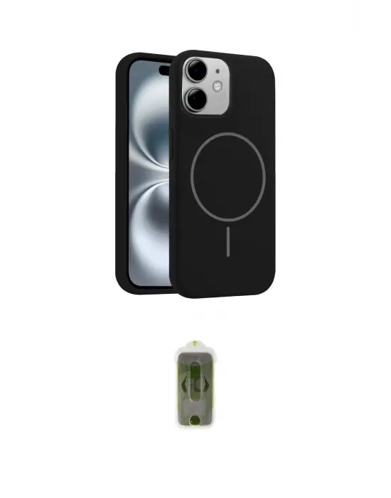 ieg™ iPhone 11 Kılıf Yankı Form Serisi - Siyah Joko Magic 5D Hayalet Cam