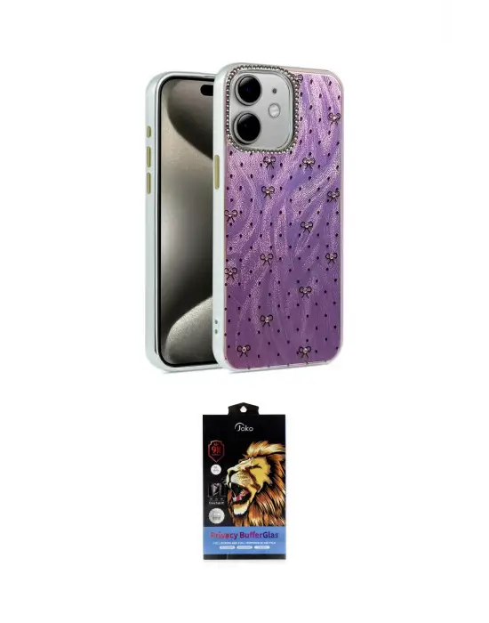 ieg™ iPhone 11 Kılıf Zirve Modern Prime - Siyah Buffer Hayalet Cam Ekran Koruyucu