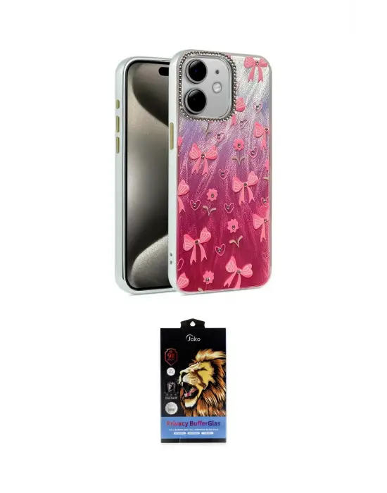 ieg™ iPhone 11 Kılıf Zirve Modern Prime - Siyah Buffer Hayalet Cam Ekran Koruyucu