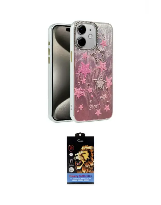 ieg™ iPhone 11 Kılıf Zirve Modern Prime - Siyah Buffer Hayalet Cam Ekran Koruyucu
