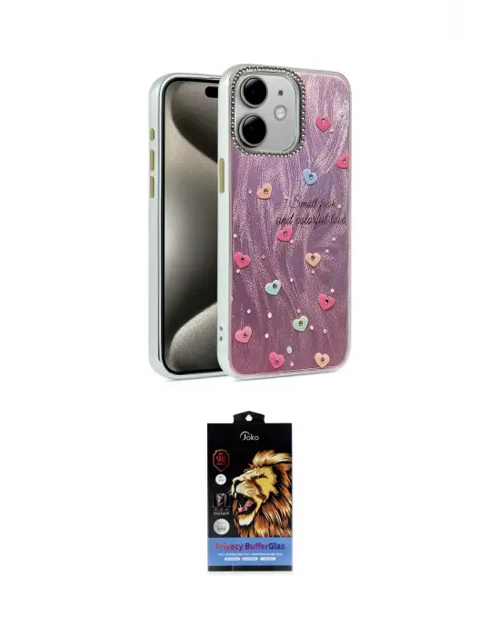 ieg™ iPhone 11 Kılıf Zirve Modern Prime - Siyah Buffer Hayalet Cam Ekran Koruyucu