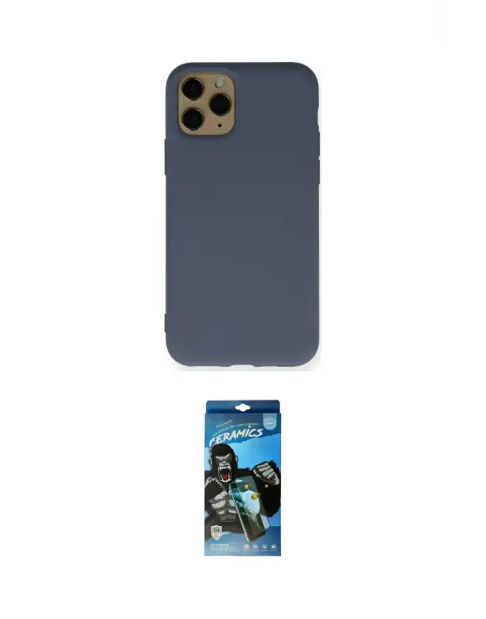 ieg™ iPhone 11 Pro Kılıf Ahenk Serisi - Siyah 34D Izgaralı Cam