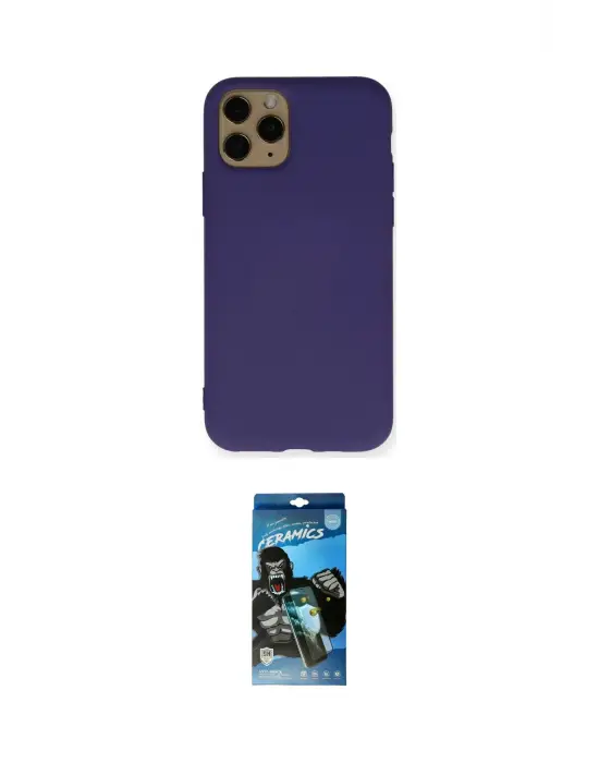 ieg™ iPhone 11 Pro Kılıf Ahenk Serisi - Siyah 34D Izgaralı Cam