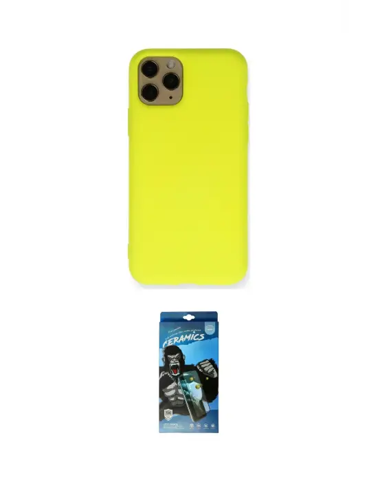 ieg™ iPhone 11 Pro Kılıf Ahenk Serisi - Siyah 34D Izgaralı Cam