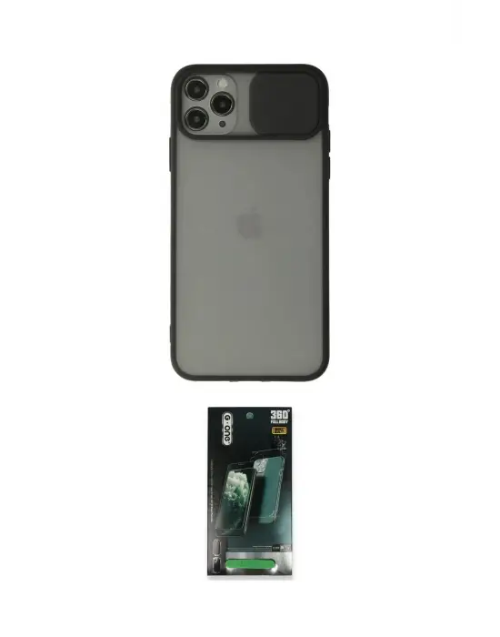 ieg™ iPhone 11 Pro Kılıf Vadi Çizgi - Şeffaf 360 Full Body Arka Koruyucu