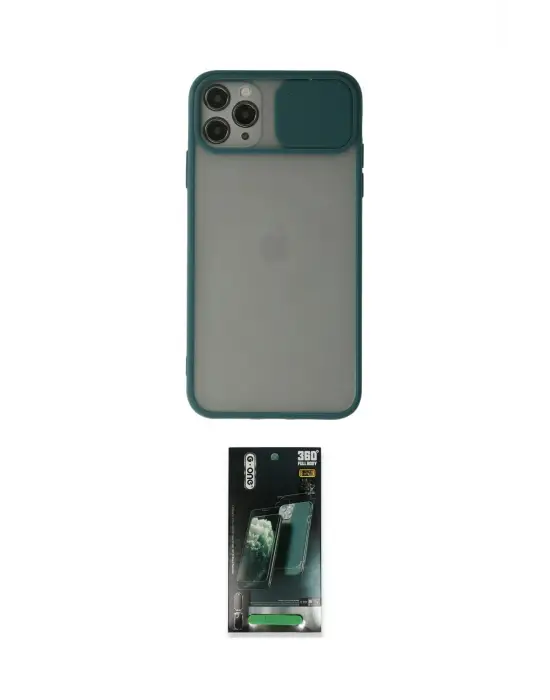 ieg™ iPhone 11 Pro Kılıf Vadi Çizgi - Şeffaf 360 Full Body Arka Koruyucu