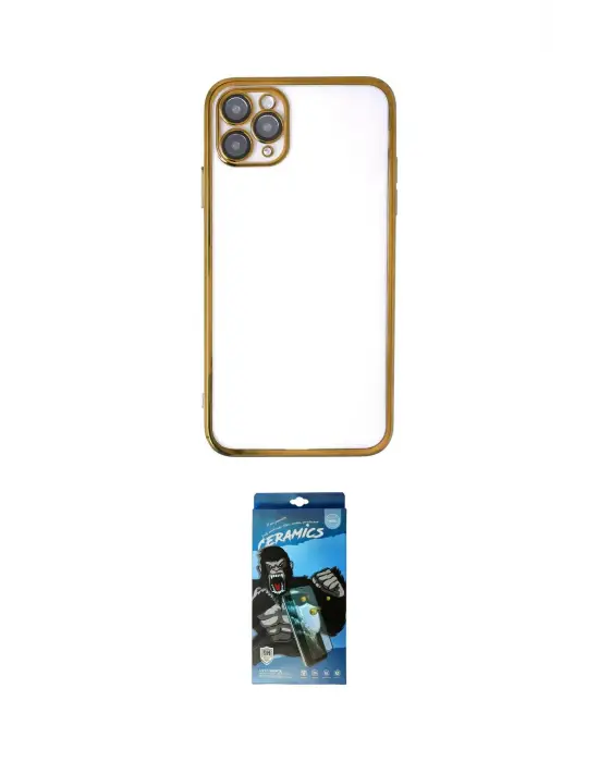 ieg™ iPhone 11 Pro Kılıf Vadi Minimal - Siyah 34D Izgaralı Cam