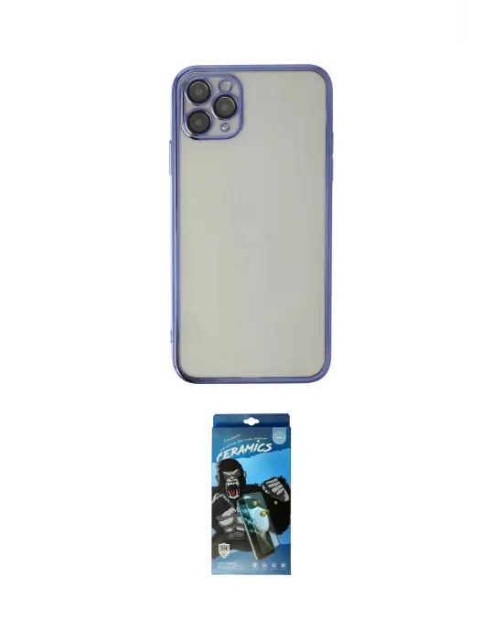 ieg™ iPhone 11 Pro Kılıf Vadi Minimal - Siyah 34D Izgaralı Cam