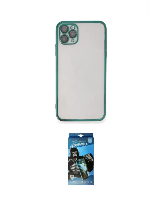 ieg™ iPhone 11 Pro Kılıf Vadi Minimal - Siyah 34D Izgaralı Cam