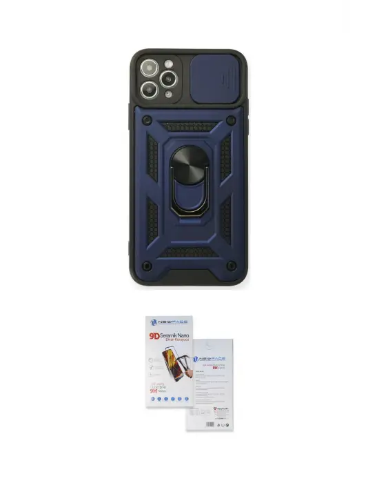 ieg™ iPhone 11 Pro Max Kılıf Ahenk Klasik - Siyah Seramik Nano Ekran Koruyucu