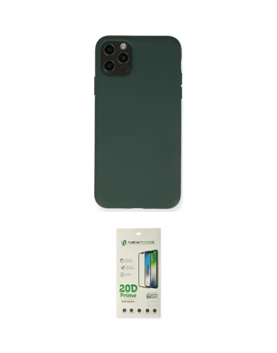 ieg™ iPhone 11 Pro Max Kılıf Ahenk Serisi - Siyah 20D Premium Cam Ekran Koruyucu