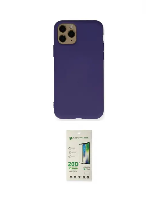 ieg™ iPhone 11 Pro Max Kılıf Ahenk Serisi - Siyah 20D Premium Cam Ekran Koruyucu