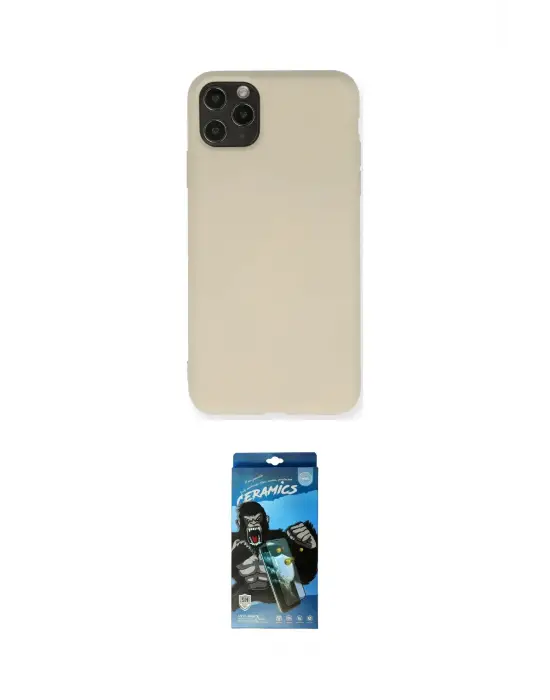 ieg™ iPhone 11 Pro Max Kılıf Ahenk Serisi - Siyah 34D Izgaralı Cam