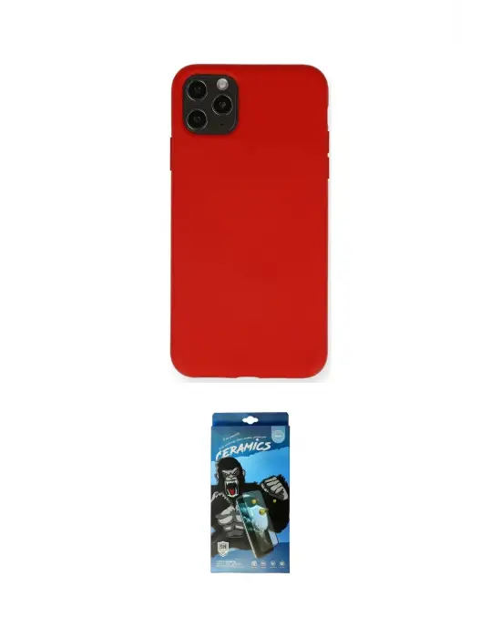 ieg™ iPhone 11 Pro Max Kılıf Ahenk Serisi - Siyah 34D Izgaralı Cam