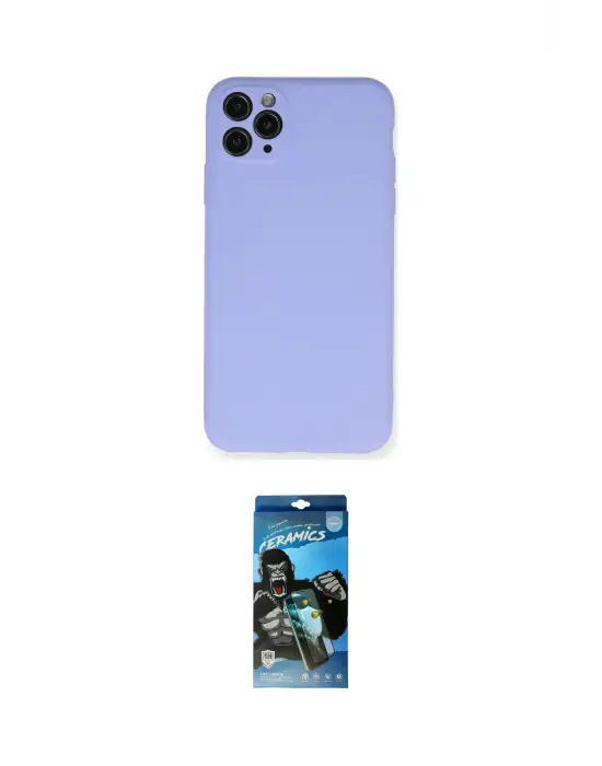 ieg™ iPhone 11 Pro Max Kılıf Ahenk Serisi - Siyah 34D Izgaralı Cam