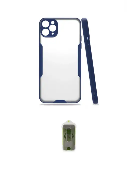 ieg™ iPhone 11 Pro Max Kılıf Atlas Asil Serisi - Siyah Joko Magic 5D Hayalet Cam