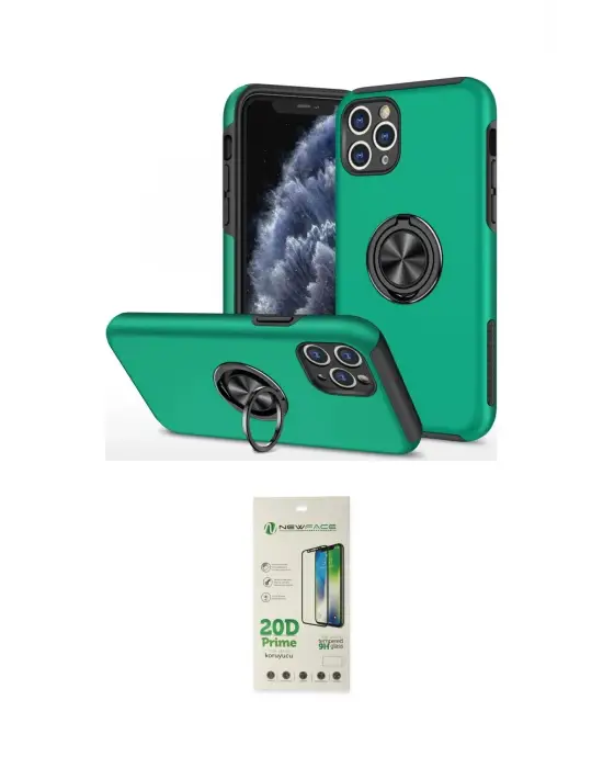 ieg™ iPhone 11 Pro Max Kılıf Odak Form Prime - Siyah 20D Premium Cam Ekran Koruyucu