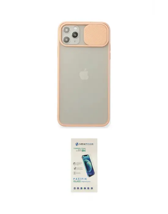 ieg™ iPhone 11 Pro Max Kılıf Vadi Çizgi - Şeffaf Pasifik Cam Ekran Koruyucu