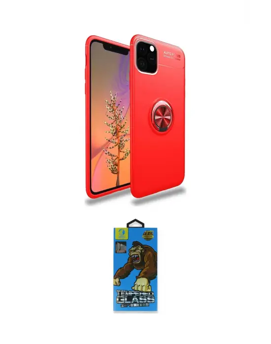 ieg™ iPhone 11 Pro Max Kılıf Yankı Form Prime - Siyah 18D Cam Ekran Koruyucu