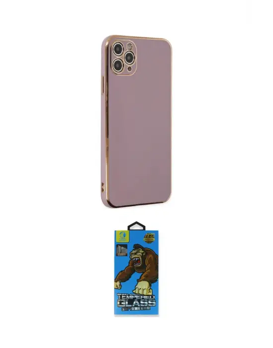 ieg™ iPhone 11 Pro Max Kılıf Yankı Serisi - Siyah 18D Cam Ekran Koruyucu