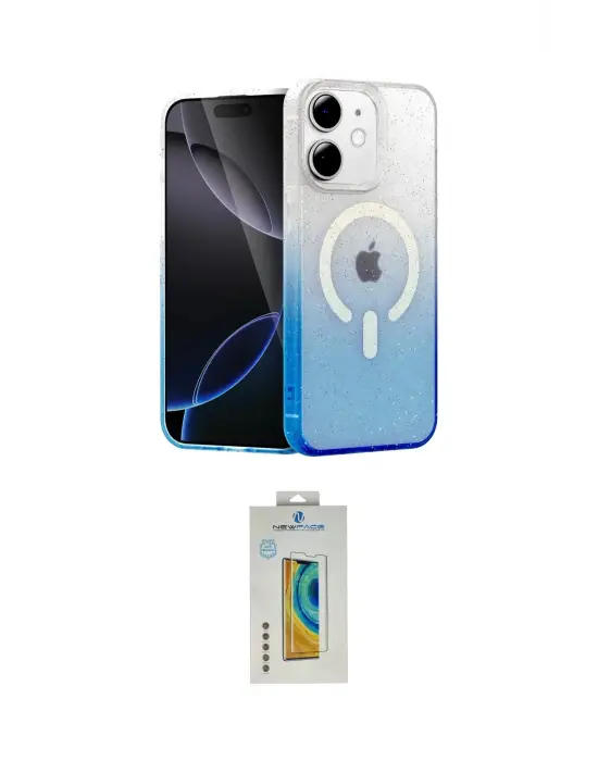 ieg™ iPhone 12 Kılıf Eksen Minimal Özel Seri - Siyah Polymer Nano Ekran Koruyucu
