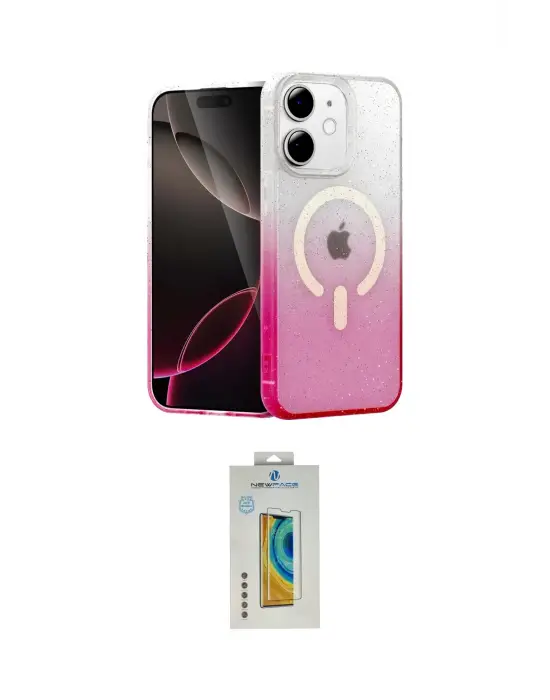 ieg™ iPhone 12 Kılıf Eksen Minimal Özel Seri - Siyah Polymer Nano Ekran Koruyucu