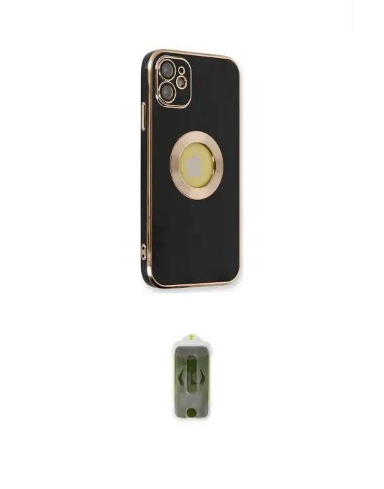 ieg™ iPhone 12 Kılıf İz Form Serisi - Siyah Joko Magic 5D Hayalet Cam