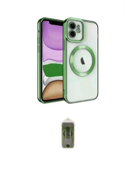 ieg™ iPhone 12 Kılıf Nova Işık Özel Seri - Siyah Joko Magic 5D Hayalet Cam