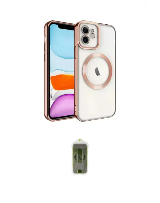 ieg™ iPhone 12 Kılıf Nova Işık Özel Seri - Siyah Joko Magic 5D Hayalet Cam