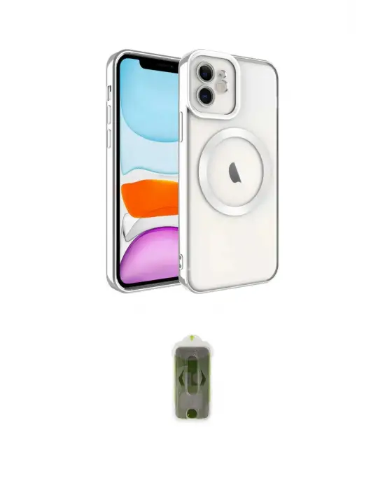 ieg™ iPhone 12 Kılıf Nova Işık Özel Seri - Siyah Joko Magic 5D Hayalet Cam
