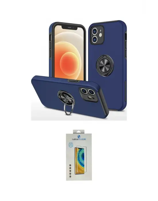 ieg™ iPhone 12 Kılıf Odak Form Prime - Siyah Polymer Nano Ekran Koruyucu
