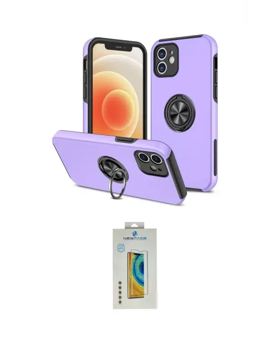 ieg™ iPhone 12 Kılıf Odak Form Prime - Siyah Polymer Nano Ekran Koruyucu