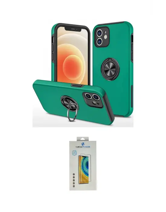 ieg™ iPhone 12 Kılıf Odak Form Prime - Siyah Polymer Nano Ekran Koruyucu