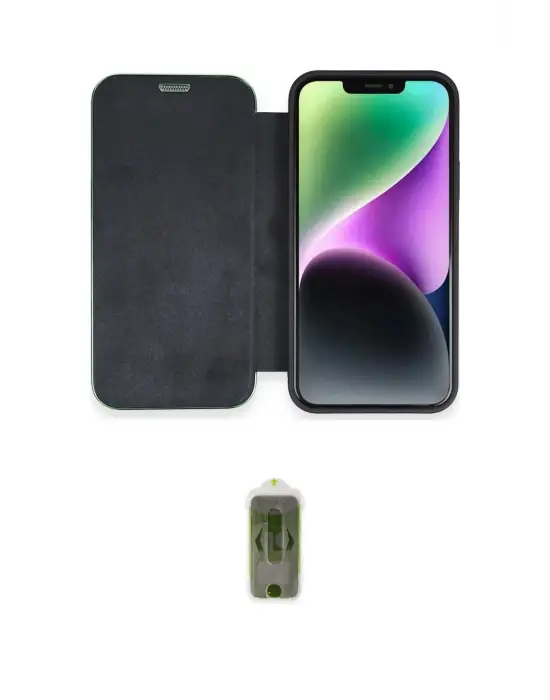 ieg™ iPhone 12 Kılıf Siluet Minimal Serisi - Siyah Joko Magic 5D Hayalet Cam