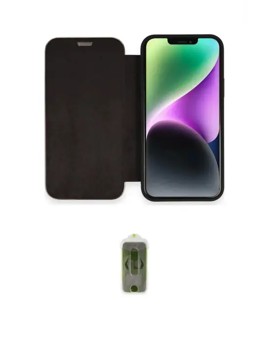 ieg™ iPhone 12 Kılıf Siluet Minimal Serisi - Siyah Joko Magic 5D Hayalet Cam