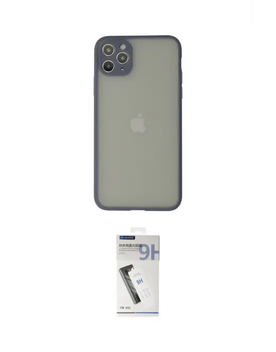 ieg™ iPhone 12 Pro Kılıf Ahenk Çizgi Serisi - Şeffaf Uv Polymer Nano Ekran Koruyucu
