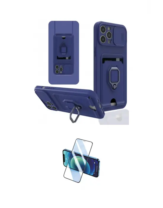 ieg™ iPhone 12 Pro Kılıf Vadi Form Prime - Siyah 3D Antistatik Cam Ekran Koruyucu