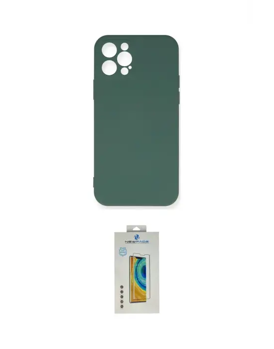 ieg™ iPhone 12 Pro Max Kılıf Ahenk Serisi - Siyah Polymer Nano Ekran Koruyucu