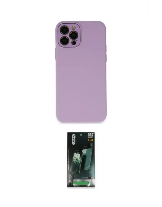 ieg™ iPhone 12 Pro Max Kılıf Çekirdek Modern Serisi - Şeffaf 360 Full Body Arka Koruyucu